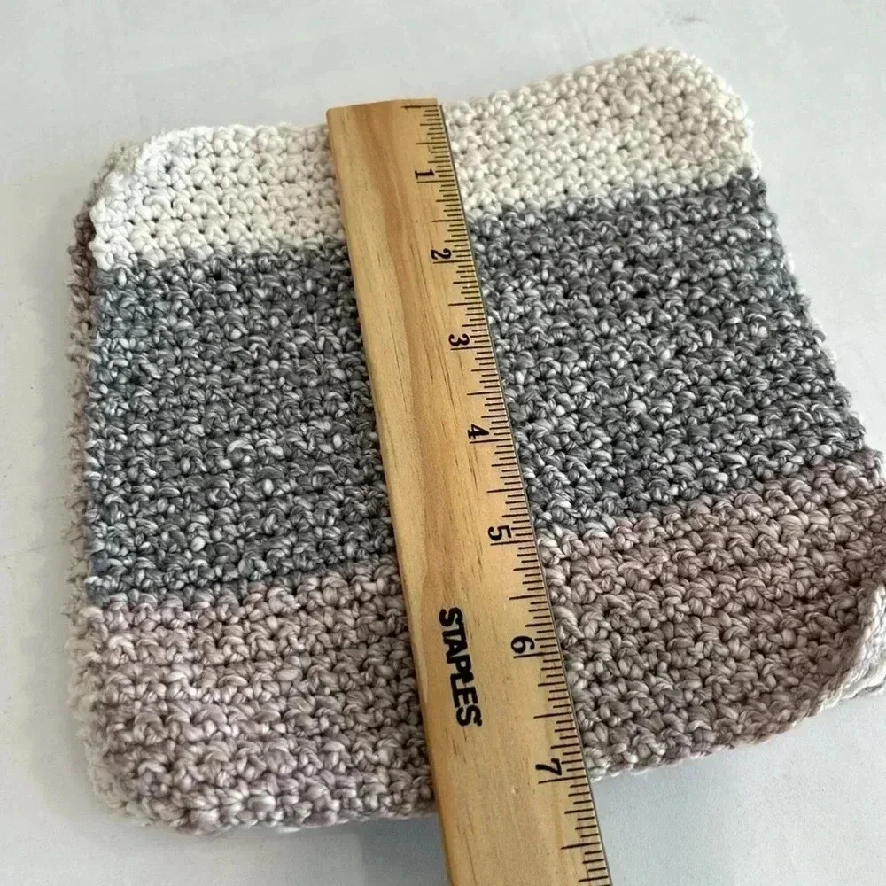 Hand Crocheted Washcloth/Dishcloth - Set of 3